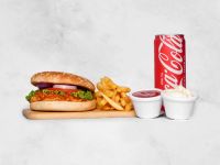 Crispy Chicken Chili-Cheeseburger - Menü
