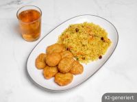 Chicken Nugget (6 stk.) + Biryani + Getränk