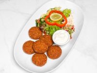 Falafel (6 Stück) mit einer Beilage nach Wahl